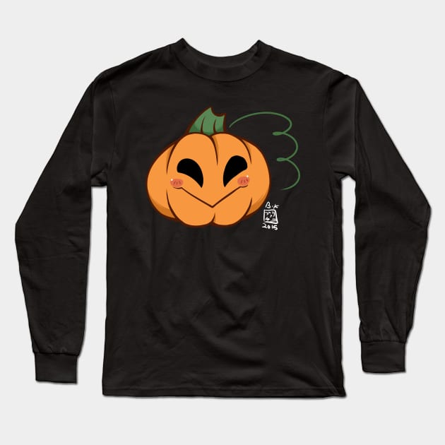 Moe Moe Pumpkin-Chan Long Sleeve T-Shirt by LeafBunnyStudios